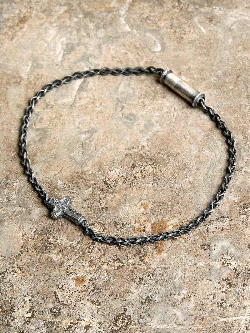 GILD Wrapping texture cross braded chain anklet マージン アクセサリー・腕時計 アンクレット シルバー ゴールド【送料無料】
