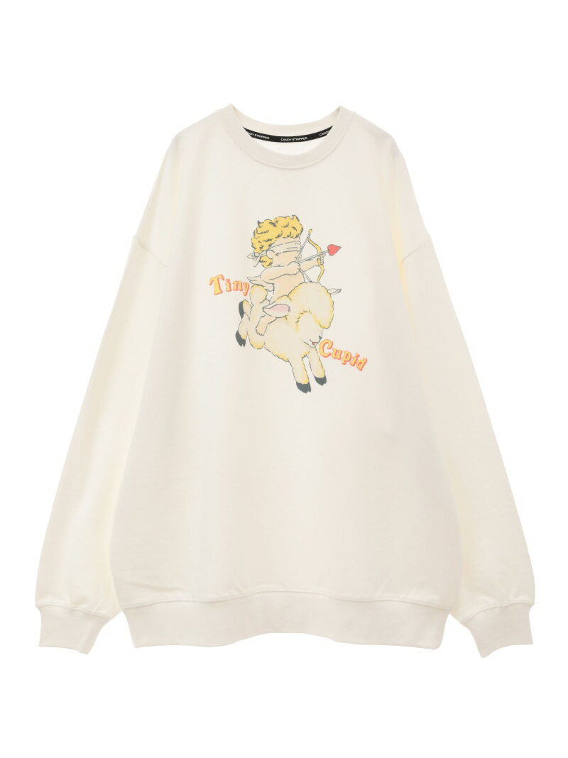 【SALE／30%OFF】Candy Stripper TINY CUPID SWEAT ONE-PIECE キャンディストリッパー トップス スウェット・トレーナー ホワイト ブラック ピンク ブルー【RBA_E】【送料無料】