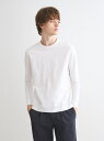 three dots Men's high gauge ripple l/s crew スリードッツ トップス カットソー・Tシャツ ホワイト ブラック ブルー【送料無料】