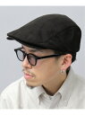 A.M.S. A.M.S.別注 コットン フェイクレザー ハンチング / モナコハンチング エー.エム.エス. 帽子 ハンチング・ベレー帽 ブラック