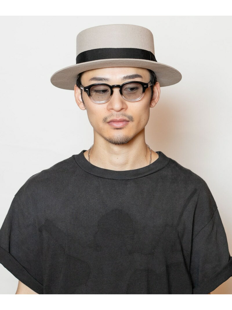 CA4LA NATIVE AMERICAN BOATER カシラ 帽子 ハット ブラック ベージュ【送料無料】