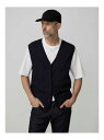 Aquascutum MEN コットンキャッシュニットベスト アクアスキュータム トップス ニット ネイビー【送料無料】