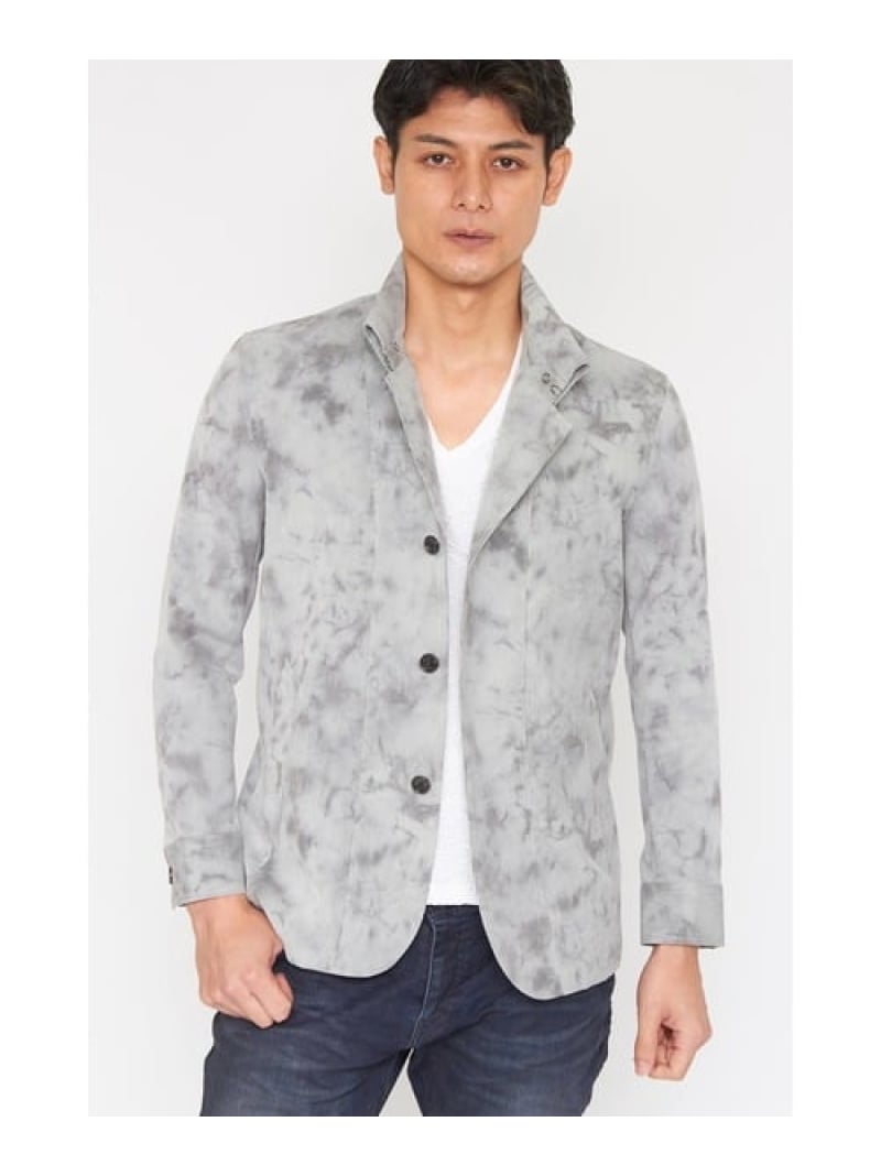 【SALE／30%OFF】TORNADO MART TORNADO MART∴マーブルプリントシアサッカーブルゾン トルネードマート ジャケット・アウター ブルゾン・ジャンパー ブルー ブラック【RBA_E】【送料無料】