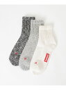 URBAN RESEARCH ITEMS Healthknit HK スラブ ミドルソックス 3P アーバンリサーチアイテムズ 靴下・レッグウェア 靴下