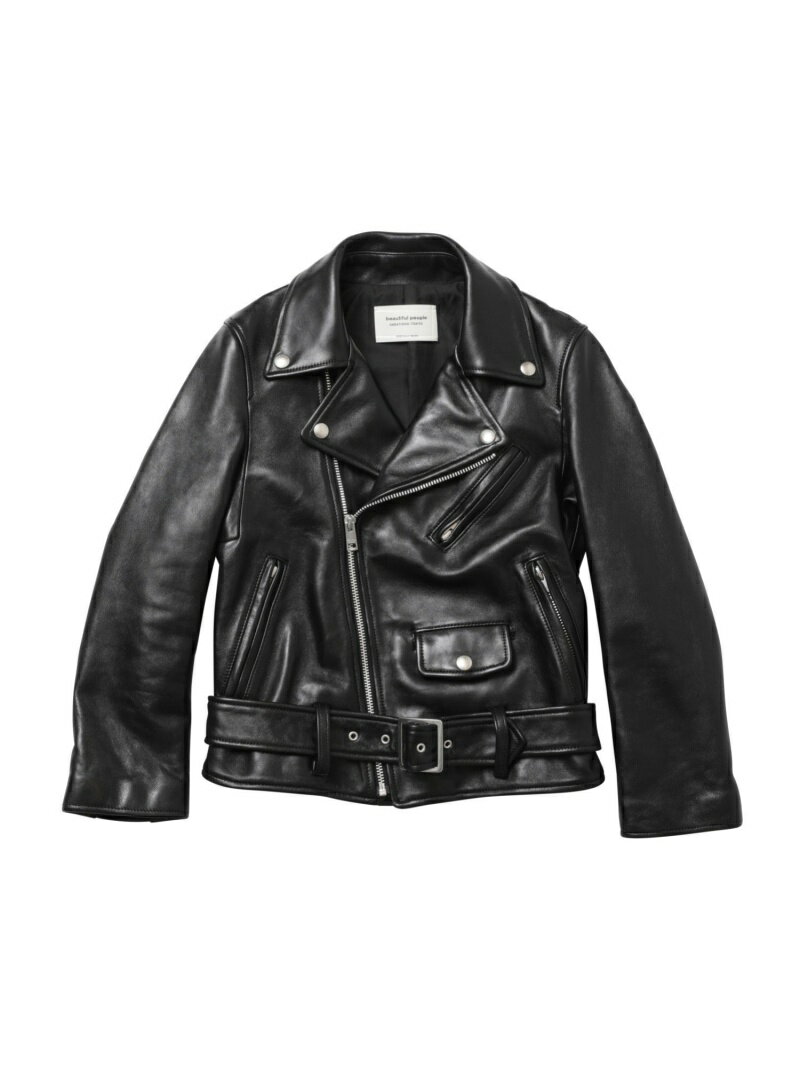 beautiful people (U)vintage leather THE /a riders jacket ビューティフルピープル ジャケット・アウター ライダースジャケット ブラック【送料無料】