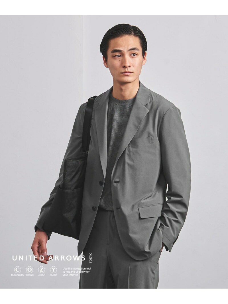 ユナイテッドアローズ 【SALE／50%OFF】UNITED ARROWS ライトパーテックス 2ボタン ジャケット COZY -ウォッシャブル・ストレッチ- ユナイテッドアローズ アウトレット スーツ・フォーマル セットアップスーツ グレー カーキ ネイビー【RBA_E】【送料無料】