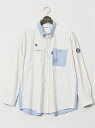 GRAND-BACK 【大きいサイズ】シナコバ/SINA COVA 綿ストライプ柄 ボタンダウン長袖シャツ 【25SS】 メンズ シャツ カジュアル トップス ...