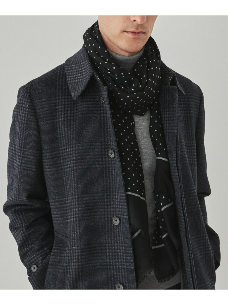 GOTAIRIKU 【WOOL100%】大判ドットットプリントストール ゴタイリク ファッション雑貨 マフラー・スト..