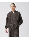 【SALE／40%OFF】GARDEN TOKYO TAUPE/トープ/Diamond Pattern Bomber Jacket ガーデン ジャケット・アウター ブルゾン・ジャンパー ブラック オレンジ【RBA_E】【送料無料】