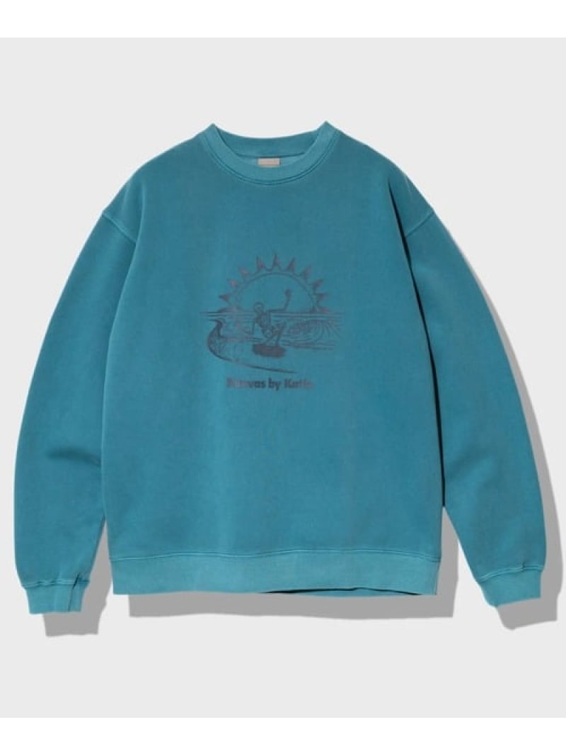 GSC MENS SELECT 【GSC別注】KATIN/ケイティン スカル製品染めトレーナー -SKATEBOARD- (MENS) ゴース..