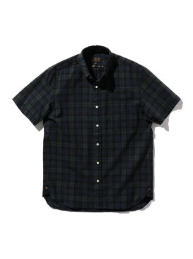 BEAMS MEN BEAMS PLUS / インディゴブラックウォッチ ショートスリーブ ボタンダウン シャツ ビームス メン シャツ/ブラウス 長袖シャツ【送料無料】