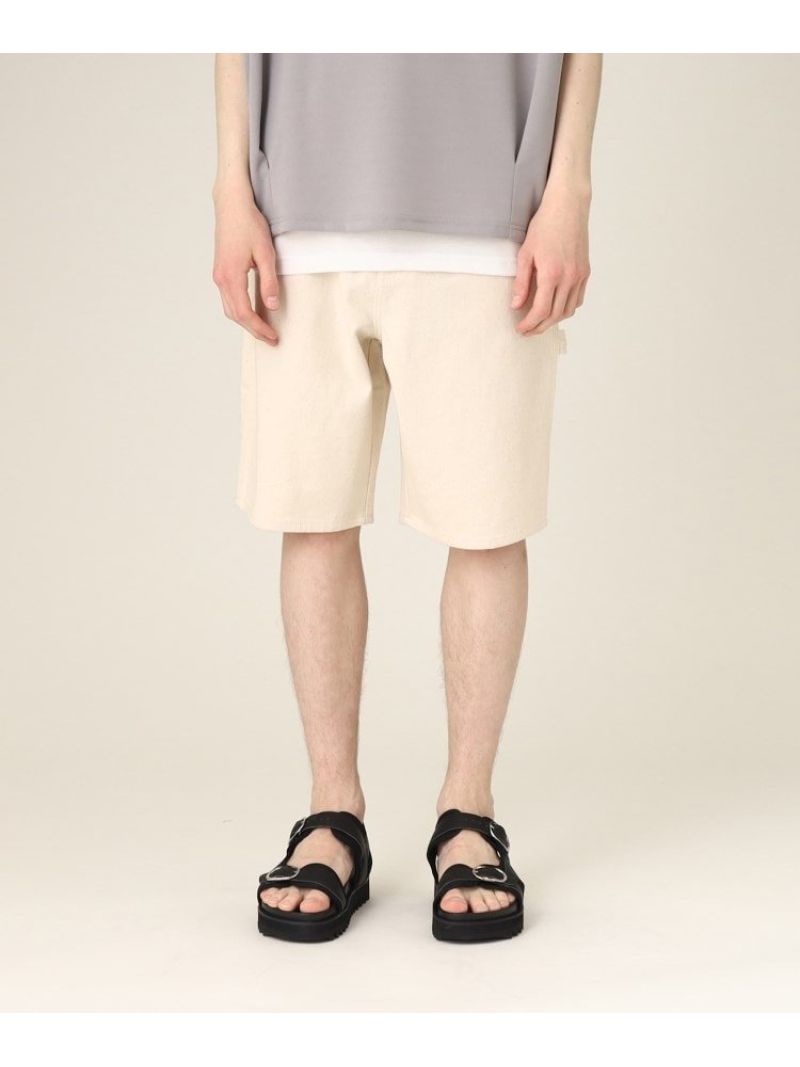 【SALE／50%OFF】tk.TAKEO KIKUCHI カツラギペインターショーツ ティーケータケオキクチ パンツ その他のパンツ ホワイト ブラック【RBA_E】のサムネイル