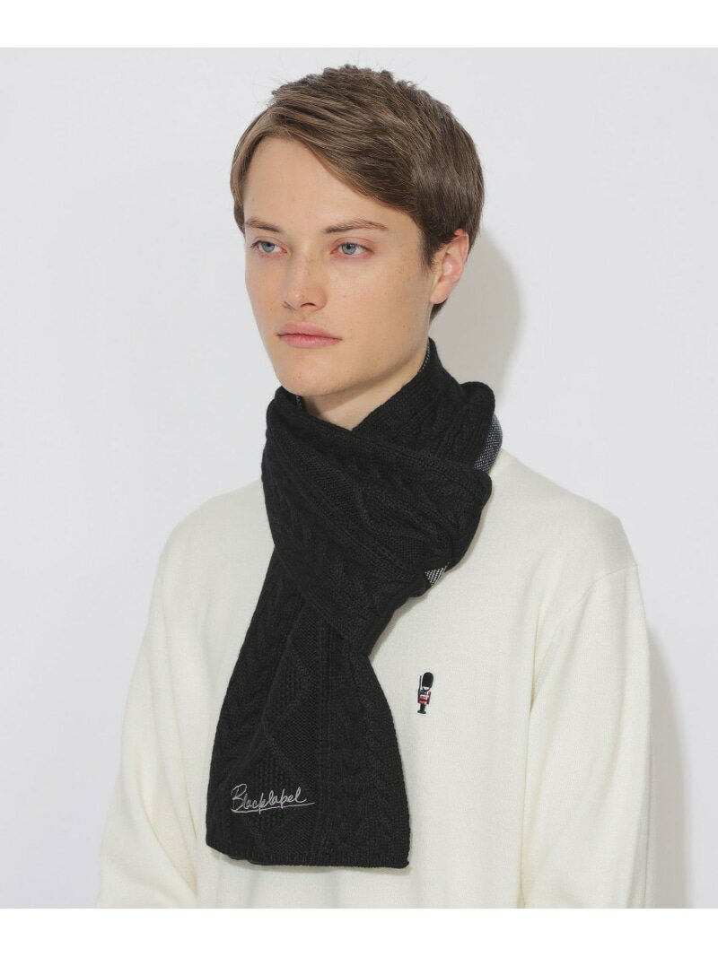 BLACK LABEL CRESTBRIDGE 【WEB限定】チェックニットマフラー ブルーレーベル / ブラックレーベル・ク..