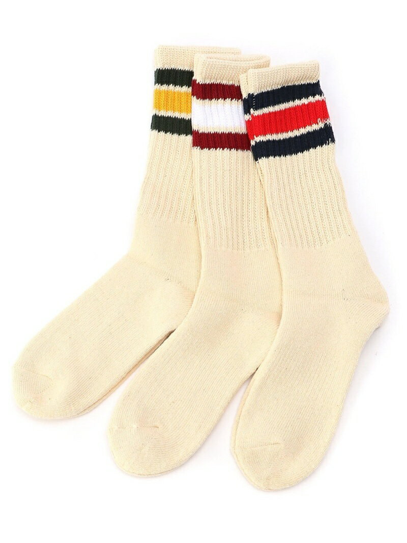 ヘルスニット 靴下 メンズ 【SALE／12%OFF】Healthknit Healthknit/(U)3足セットヘビーウェイトロングソックス クルーソックス 3PACK SET SOCKS セットアップセブン 靴下・レッグウェア 靴下 ホワイト ベージュ【RBA_E】【先行予約】*