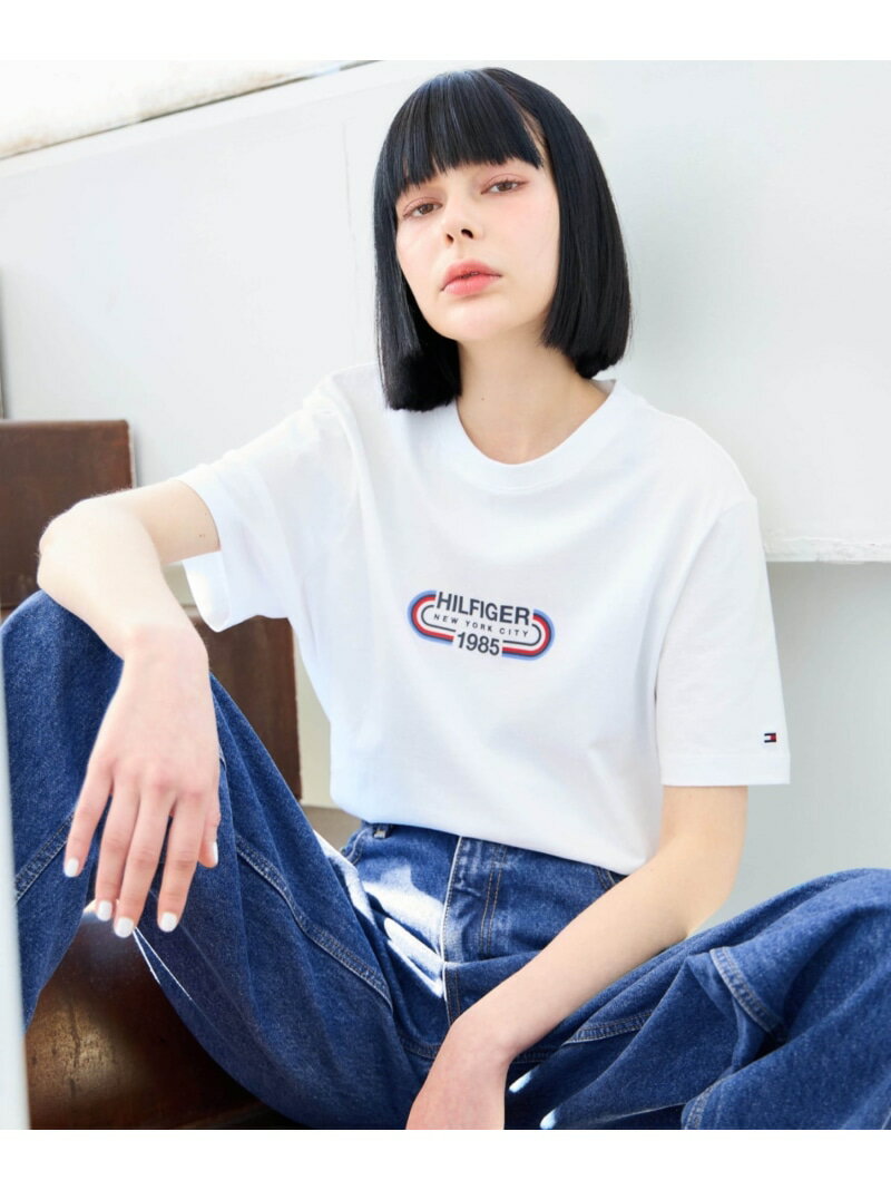 【SALE／24%OFF】TOMMY HILFIGER トラックロゴTシャツ トミーヒルフィガー トップス カットソー・Tシャツ ホワイト グリーン ネイビー ブラック ブルー ベージュ【RBA_E】【送料無料】