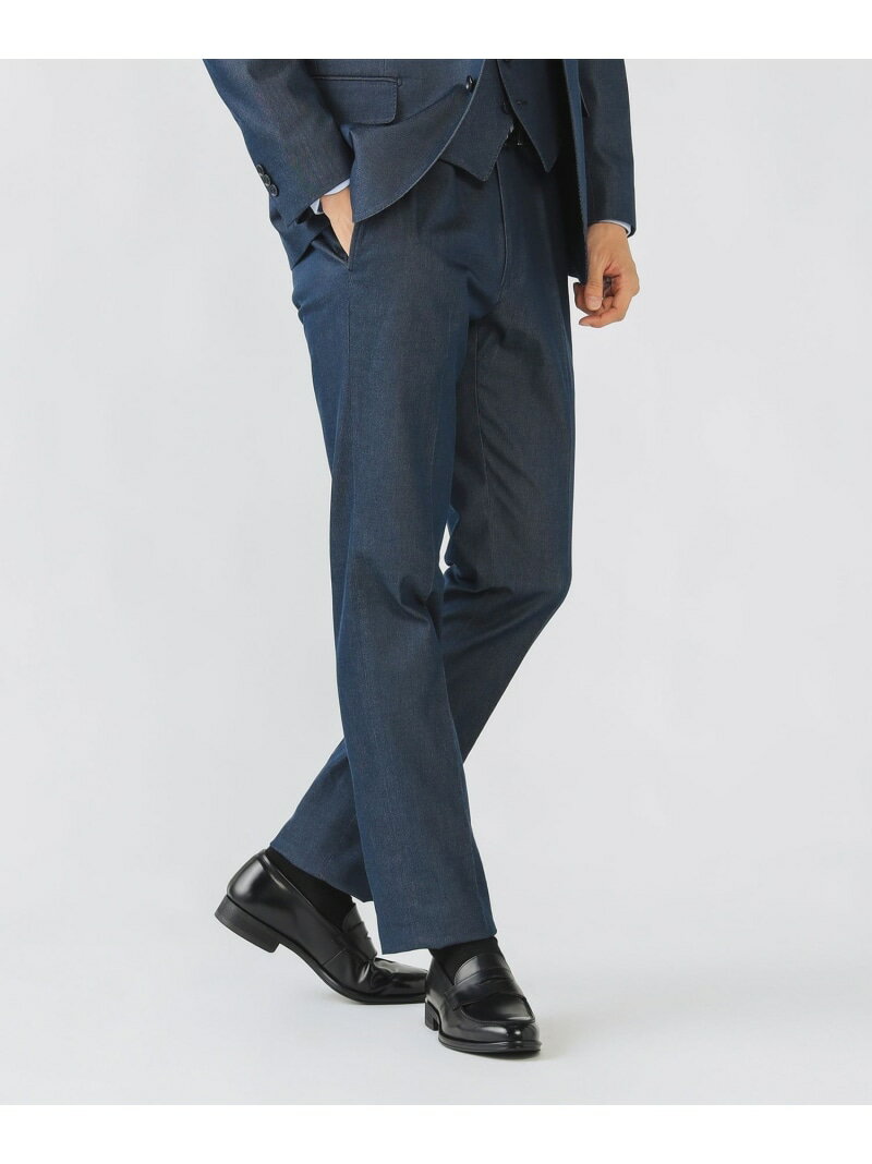 【SALE／30%OFF】BEAMS HEART MEN ストレッチデニム スラックス 25AW(セットアップ対応) ビームス ハート パンツ その他のパンツ ネイビー ブルー【RBA_E】【送料無料】