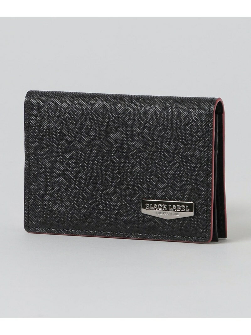 BLACK LABEL CRESTBRIDGE エンボスレザークレストブリッジチェックカードケース ブルーレーベル / ブラックレーベル・クレストブリッジ 財布・ポーチ・ケース コインケース・小銭入れ・札入れ ベージュ ブラック【送料無料】