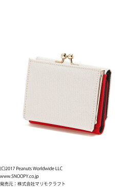 SNOOPY SNOOPY/(U)スヌーピー ワンポイントプリント 3つ折り財布 アヴェンチュラ 財布/小物