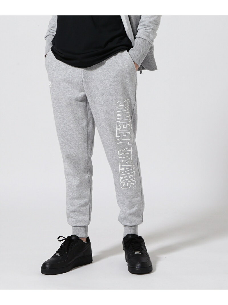 ROYAL FLASH SY32 by SWEETYEARS /SIDE LOGO SWEAT PANTS CtbV gbvX p[J[Et[fB[ O[ ubNyz