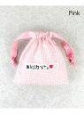 Magine FLAPPER フラッパー:ギャル文字アップリケ巾着 マージン 財布・ポーチ・ケース ポーチ ピンク ブルー