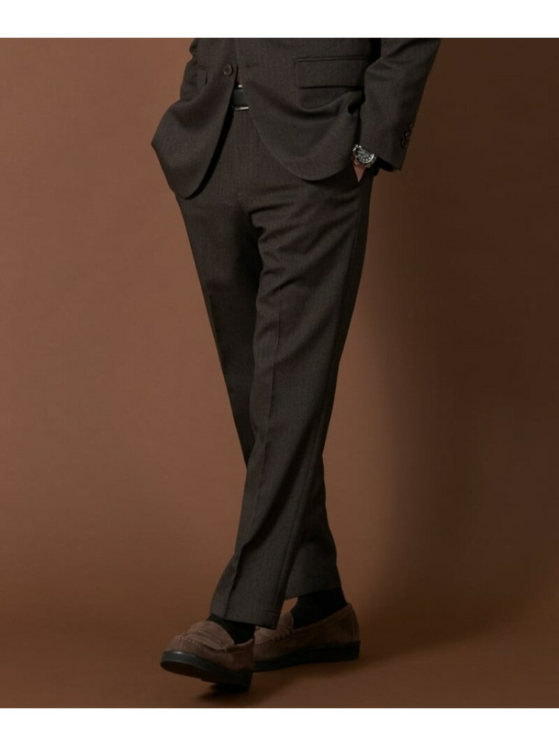 【SALE／20%OFF】THE SHOP TK AVANTウーリーヘリンボンスラックス【セットアップ可/ビジネス対応/洗える/ストレッチ素材/シワになりにくい】 ザ ショップ ティーケー パンツ その他のパンツ ネイビー ブラウン グレー【RBA_E】【送料無料】