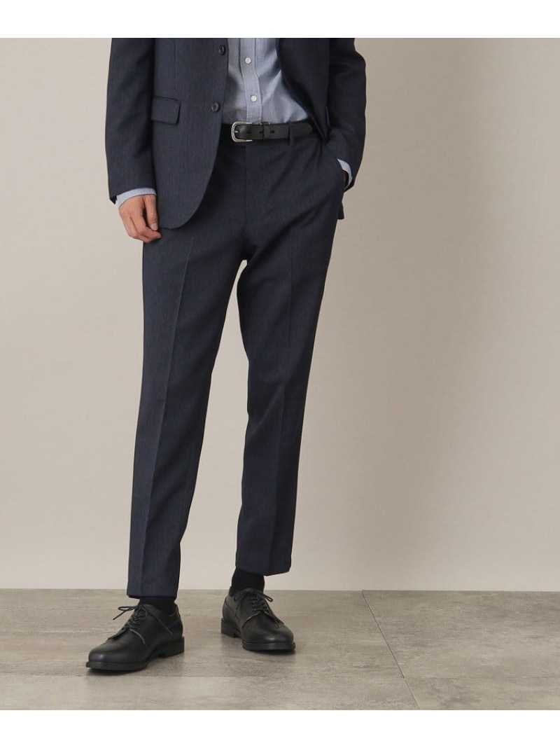 【SALE／20%OFF】THE SHOP TK AVANTウーリーヘリンボンスラックス【セットアップ可/ビジネス対応/洗える/ストレッチ素材/シワになりにくい】 ザ ショップ ティーケー パンツ その他のパンツ ネイビー ブラウン グレー【RBA_E】【送料無料】