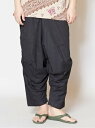 チャイハネ yul ルーズMEN'Sサルエルパンツ アミナコレクション パンツ キュロット カーキグリーン ブルー ブラウン レッド ブラック ネイビー【送料無料】(4)