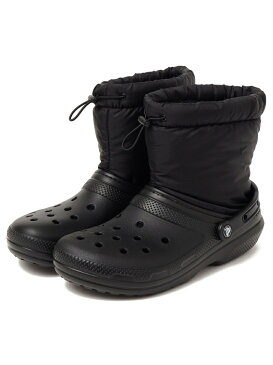 【SALE／30%OFF】SHIPS any crocs: クラシック ラインド ネオ パフ ブーツ シップス シューズ ショートブーツ/ブーティー ブラック【RBA_E】【送料無料】