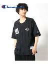 Champion Champion/(U)C3-X319 BASEBALL SHIRT ハンドサイン トップス カーディガン ブラック ホワイト グレー【送料無料】