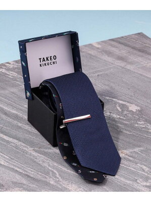【SALE/10%OFF】TAKEO KIKUCHI ブルーネクタイ&ピン ボックスセット タケオキクチ スーツ・フォーマル ネクタイ・蝶ネクタイ ネイビー【RBA_E】【送料無料】