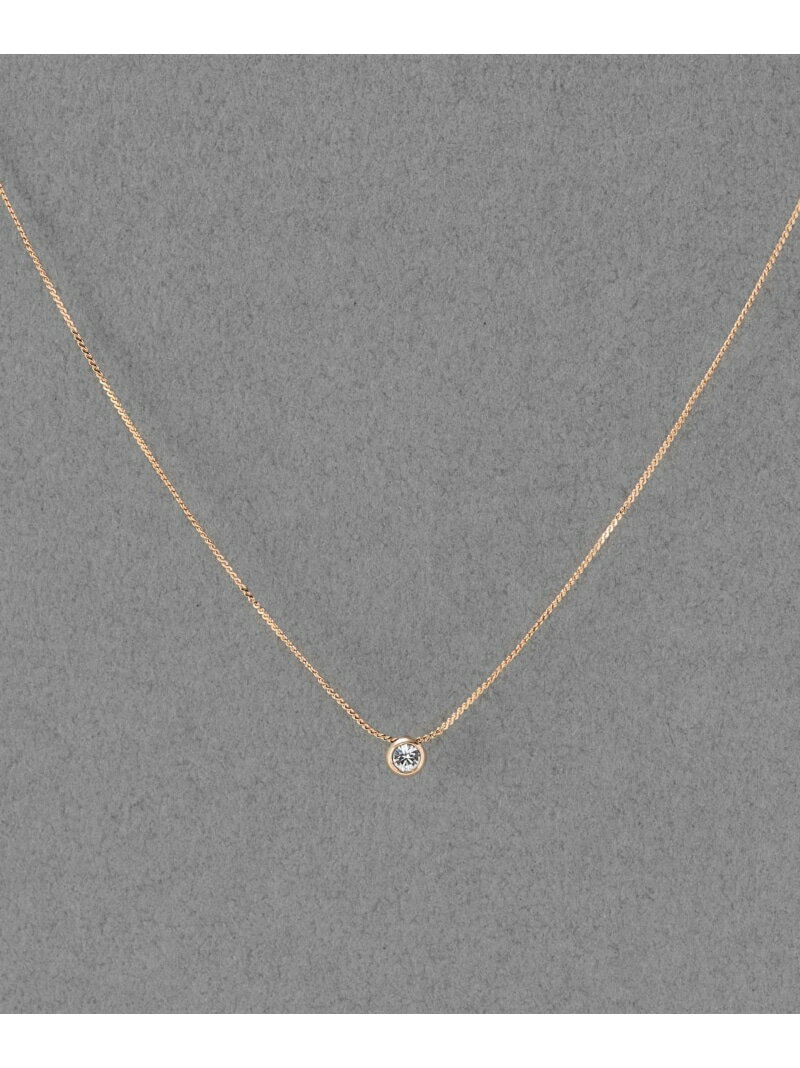 Phoebe 【金属アレルギー対応】シャインベゼルセッティングネックレス シャンパンゴールド ジュエルアディクト アクセサリー・腕時計 ネックレス ゴールド