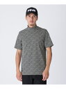 PING APPAREL 全方向ストレッチフェニックスシティ柄ジャガード半袖ハイネックシャツ <GOLD> (MENS) ピン アパレル トップス その他のトップス グレー ブラウン ブラック【送料無料】