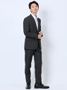 【SALE/40%OFF】TAKA-Q ウール混 スリムフィット 2ボタン2ピーススーツ 組織グレー タカキュー スーツ・フォーマル セットアップスーツ グレー...