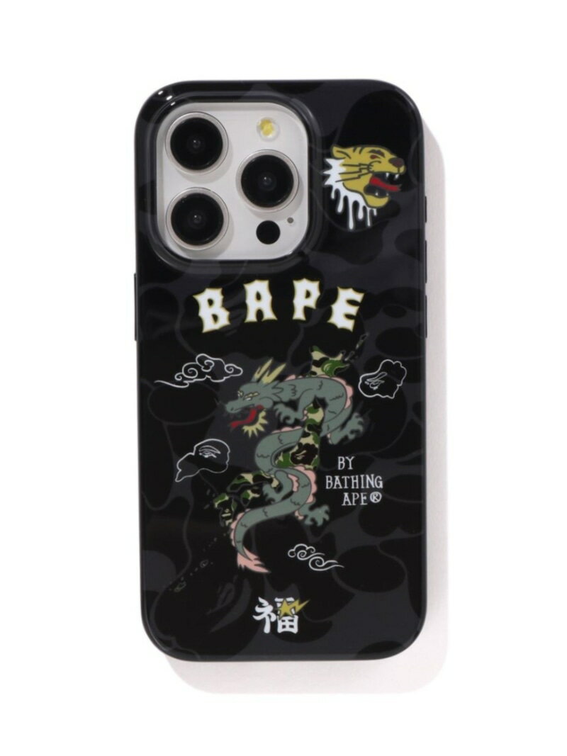 A BATHING APE BAPE SOUVENIR IPHONE 15 PRO CASE ア ベイシング エイプ スマホグッズ・オーディオ機器 スマホ・タブレット・PCケース/カバー ブラック【送料無料】