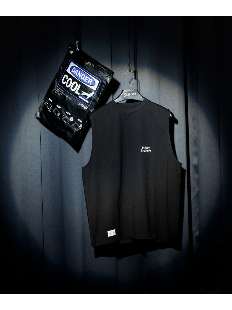 Schott SLEEVELESS T-SHIRT/ノースリーブ Tシャツ ショット トップス ノースリーブ・タンクトップ ブラック【送料無料】