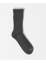 UNITED ARROWS <ROTOTO>チャンキーリブ クルーソックス ユナイテッドアローズ 靴下・レッグウェア 靴下 グレー