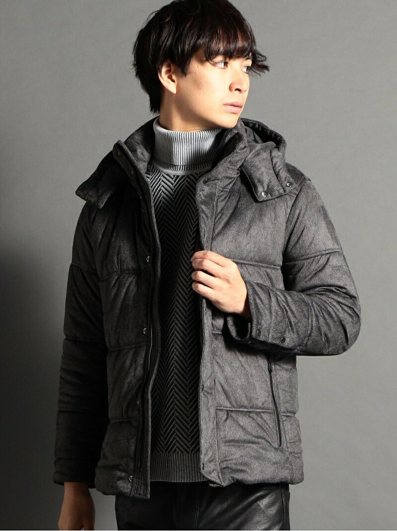 【SALE/40%OFF】HIDEAWAYS NICOLE ヘリンボンプリントスウェード中綿ブルゾン ニコル ジャケット・アウター その他のジャケット・アウター グレー ネイビー【RBA_E】【送料無料】