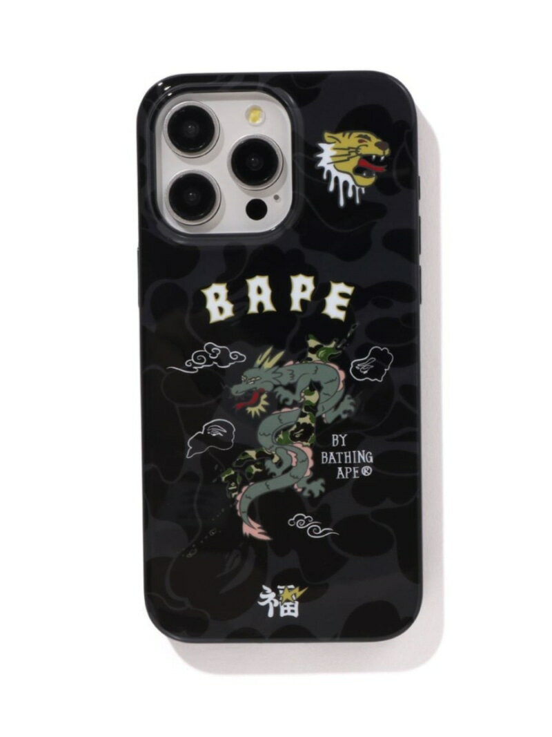 A BATHING APE BAPE SOUVENIR IPHONE 15 PRO MAX CASE ア ベイシング エイプ スマホグッズ・オーディオ機器 スマホ・タブレット・PCケース/カバー ブラック【送料無料】