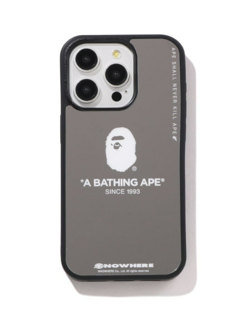 A BATHING APE BAPE MIRROR IPHONE 15 PRO CASE ア ベイシング エイプ スマホグッズ・オーディオ機器 スマホ・タブレット・PCケース/カバー シルバー【送料無料】