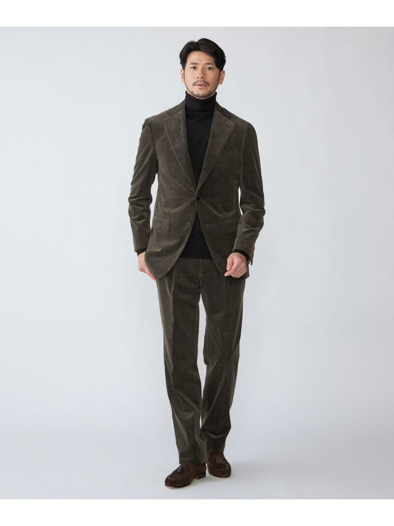 SHIPS MEN SHIPS: LUXURY DRAGO コーデュロイ スーツ シップス スーツ・フォーマル セットアップスーツ グリーン【送料無料】