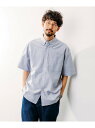【SALE/50%OFF】FREAK'S STORE オックスフォード 半袖 ボタンダウンシャツ フリークスストア トップス シャツ・ブラウス グレー ブラック ブルー【RBA_E】