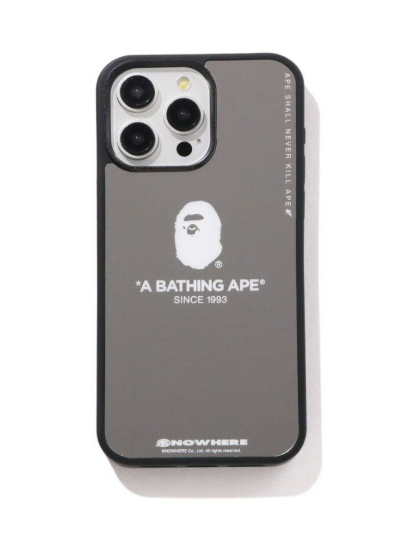 A BATHING APE BAPE MIRROR IPHONE 15 PRO MAX CASE ア ベイシング エイプ スマホグッズ・オーディオ機器 スマホ・タブレット・PCケース/カバー シルバー【送料無料】