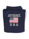 AVIREX 《DOG WEAR》U.S FLAGポロシャツ/フレンチブルドッグ アヴィレックス ペット用品 ペットウェア・ペット服 イエロー ネイビー【送料無...