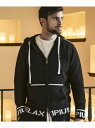 【SALE/20%OFF】1PIU1UGUALE3 RELAX (M)1PIU1UGUALE3 RELAX/USK-24044 裾ロゴニットパーカー シフォン ジャケット・アウター その他のジャケット・アウター ホワイト ブラック グレー【RBA_E】【送料無料】