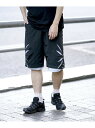 417 EDIFICE 【SAN SAN GEAR / サンサンギア】CUT OFF MESH SHORTS フォーワンセブン エディフィス パンツ その他のパンツ ブラック【送料無料】