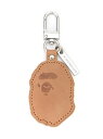 A BATHING APE APE HEAD LEATHER KEYCHAIN ア ベイシング エイプ ファッション雑貨 チャーム・キーチェーン ブラウン【送料無料】