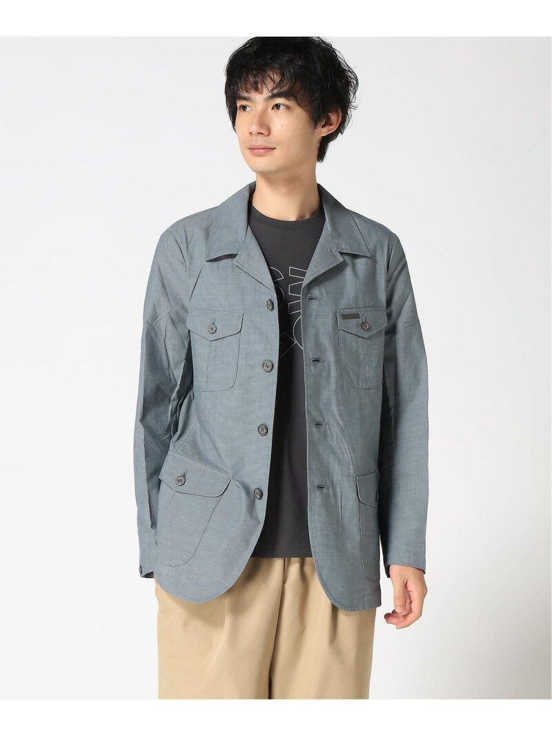 【SALE／50%OFF】CROCODILE CROCODILE/(M)フラップポケット付 ジャケット クロコダイル ジャケット・アウター テーラードジャケット・ブレザー ベージュ ブルー【RBA_E】【送料無料】