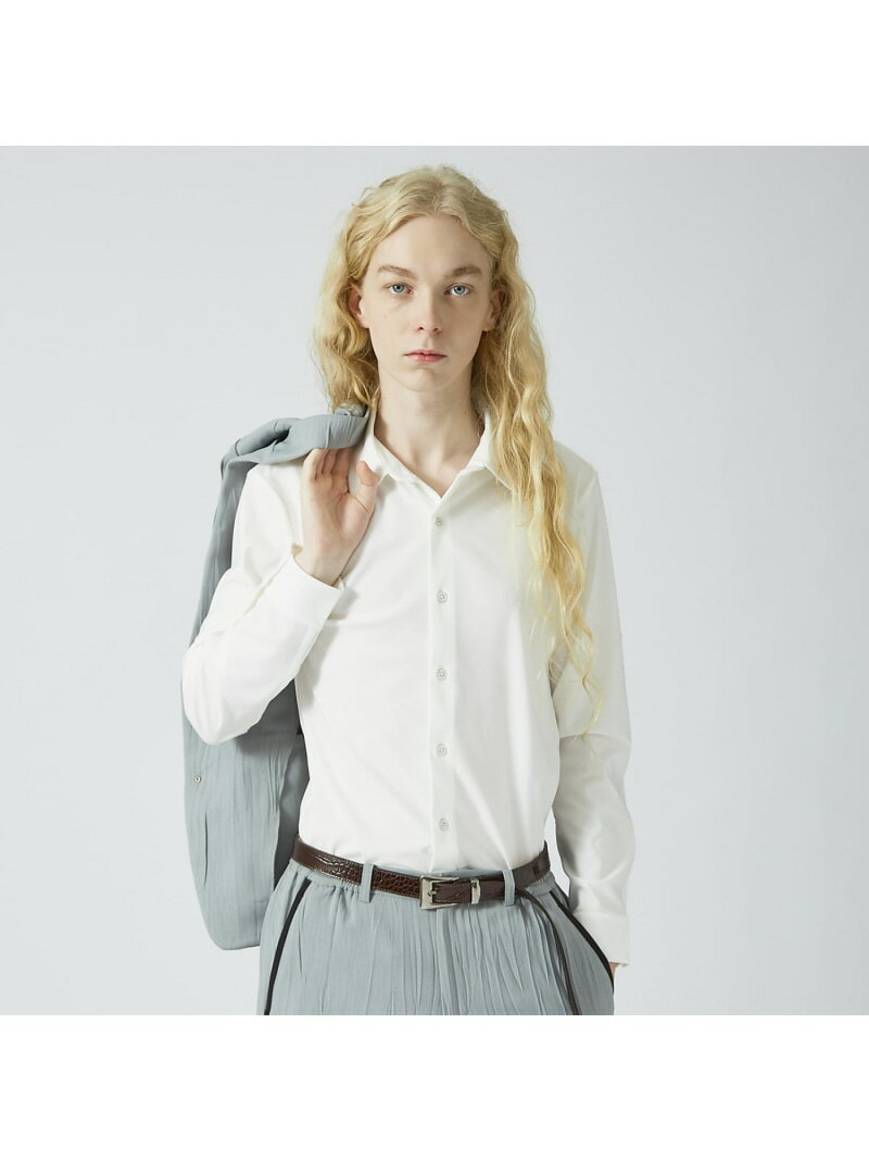 5351POUR LES HOMMES ノンステッチ ジャージ カジュアルドレスシャツ ゴーサンゴーイチプールオム トップス シャツ・ブラウス ブラック ホワイト【送料無料】