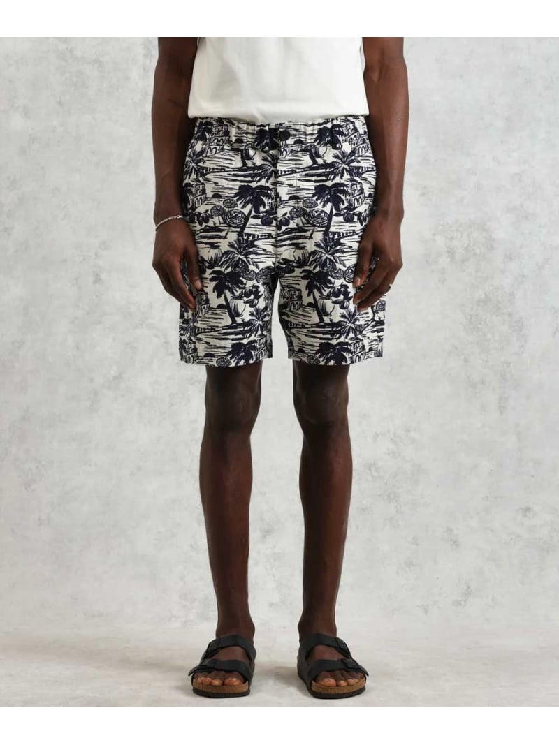 Wax London カートショーツ BEACH SCENE JACQUARD ワックスロンドン パンツ その他のパンツ ネイビー【送料無料】