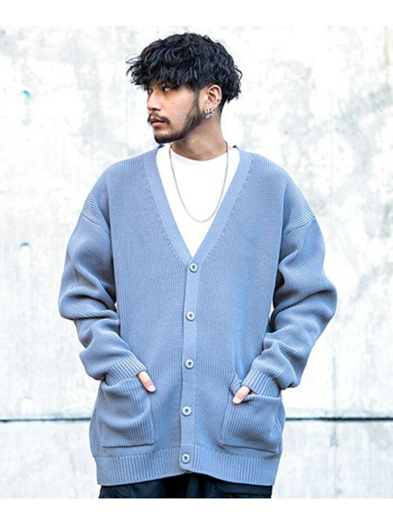 【SALE／5%OFF】CavariA CavariA 畦編みニットカーディガン 羽織 シルバーバレット トップス カーディガン ブルー ホワイト ネイビー イエロー【RBA_E】【送料無料】